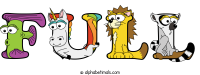 full animal word art