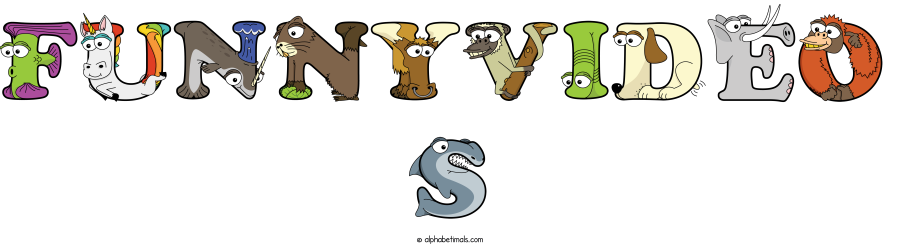 Funnyvideo S animal word art spelling Funnyvideo S with Alphabetimals - cartoon alphabet animals