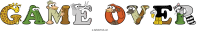 game-over animal word art