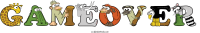 gameover animal word art