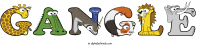 Gangle animal word art