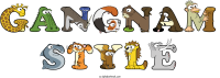 Gangnam Style animal word art