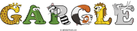 gargle animal word art