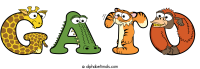Gato animal word art