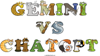 gemini-vs-chatgpt animal word art