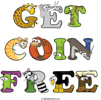 get-coin-free animal word art