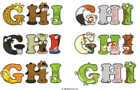 ghi-ghi-ghi-ghi-ghi-ghi animal word art