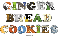 ginger-bread-cookies animal word art