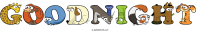 goodnight animal word art