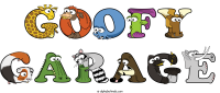 goofy-garage animal word art