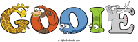 Gooie animal word art