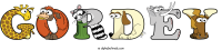 gordey animal word art