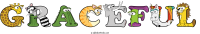 graceful animal word art