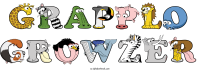 grapplo-growzer spelled using animal alphabet letters