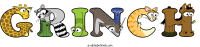 grinch animal word art