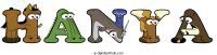 hanya animal word art