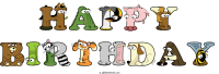 happy-birthday animal word art