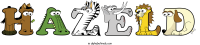 hazeld animal word art