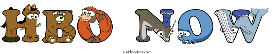 Hbo Now animal word art spelling Hbo Now with Alphabetimals - cartoon alphabet animals