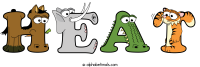 heat animal word art