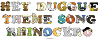 hey-duggue-theme-song-rhinocero animal word art