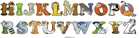 hijklmnopq-rstuvwxyz animal word art