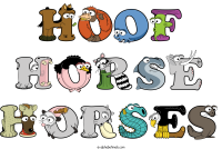 hoof-horse-horses animal word art