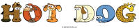 hot-dog animal word art