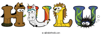 hulu animal word art