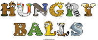 hungry-balls animal word art