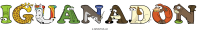 iguanadon animal word art