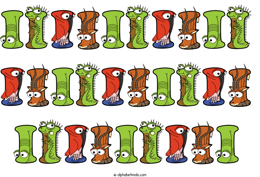 Iiiiiiiiii Iiiiiiiiii Iiiiiiiii animal word art spelling Iiiiiiiiii Iiiiiiiiii Iiiiiiiii with Alphabetimals - cartoon alphabet animals