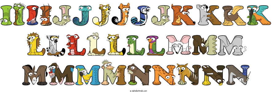 Iiiijjjjjjkkkk Lllllllmmm Mmmmnnnnn animal word art spelling Iiiijjjjjjkkkk Lllllllmmm Mmmmnnnnn with Alphabetimals - cartoon alphabet animals