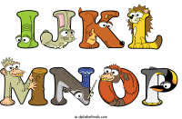 ijkl-mnop animal word art