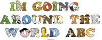 im-going---around-the-world-abc spelled using animal alphabet letters