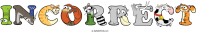 incorrect animal word art