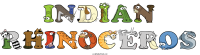 indian-rhinoceros animal word art