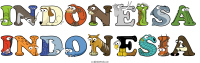 indoneisa-indonesia animal word art