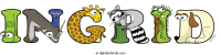 ingrid animal word art