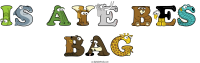 is-aye-bes--bag animal word art