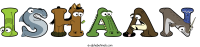 ishaan animal word art
