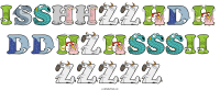 isshhzzhdh-ddhzhsssii-zzzzz animal word art
