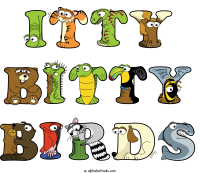 itty-bitty-birds animal word art