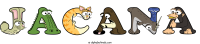 jacana animal word art