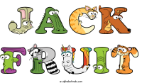 Jack Fruit animal word art