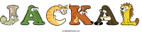 jackal animal word art