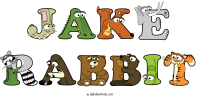 jake-rabbit animal word art