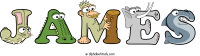 james animal word art