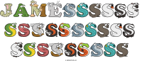 jamessssss-ssssssssss-sssssssss animal word art