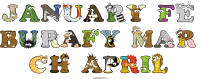 january-fe-burafy-mar-ch-april animal word art